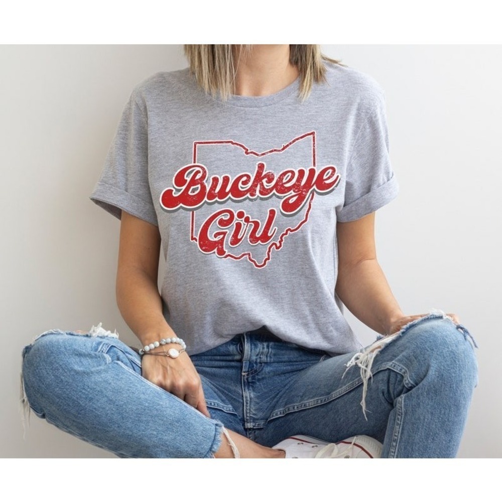 Ohio Buckeye State Shirt, Ohio Girl Tshirt